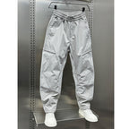 Zipper Scimitar Loose Straight Harem Pants