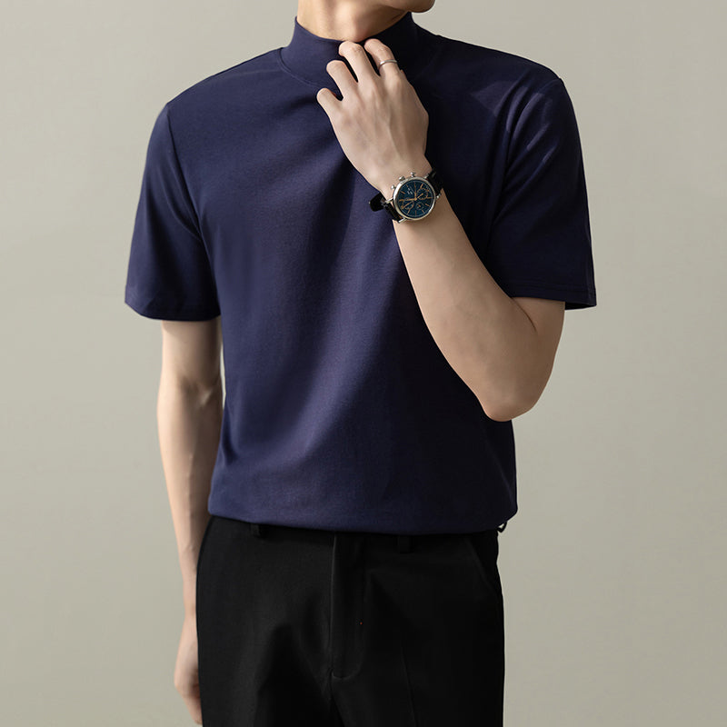 Casual Breathable Slim Fit Solid Color T-shirt
