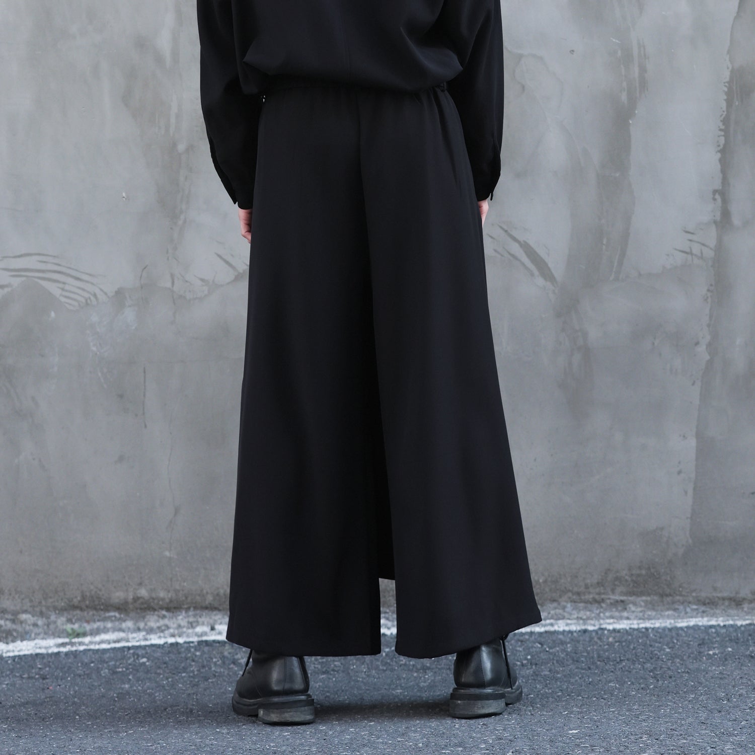 Casual Drapey Multi-piece Two-way Wide-leg Culottes