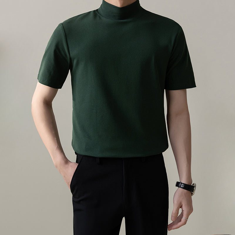 Casual Breathable Slim Fit Solid Color T-shirt