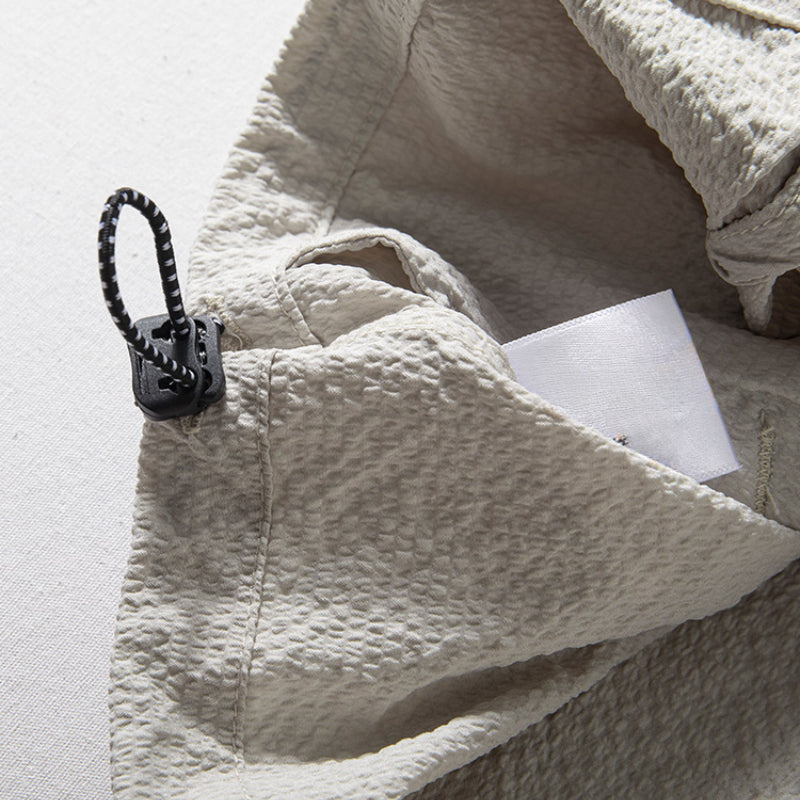 Textured Japanese Style Lapel Polo Shirt