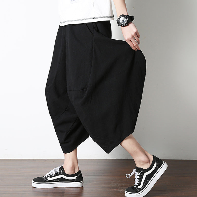 Loose Linen Low-crotch Bloomers