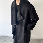 Irregular Lapel Trench Coat