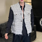 Houndstooth Tweed Vest