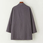 Loose cardigan cotton and linen Coat