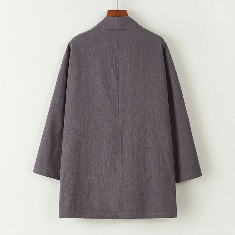 Loose cardigan cotton and linen Coat