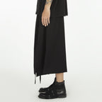Loose Tie Wide-Leg Culottes