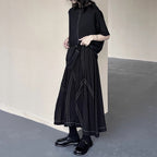 Irregular Topstitched T-shirt