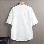 Linen Casual Button-Down T-shirt