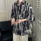 Tie-dyed Ice Silk Drape Loose Shirt