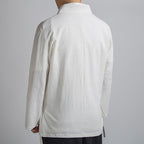 Cotton Linen Diagonal Tang Suit Top