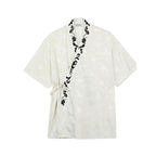 Summer Satin Jacquard Strappy Shirt