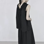 Loose-fitting Sleeveless Ruffled Shirt Vest
