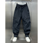 Zipper Scimitar Loose Straight Harem Pants