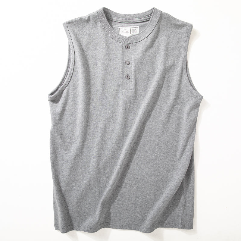 Wide Shoulder Sleeveless T-Shirt