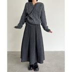 Polka Dot High Waist Pleated Skirt