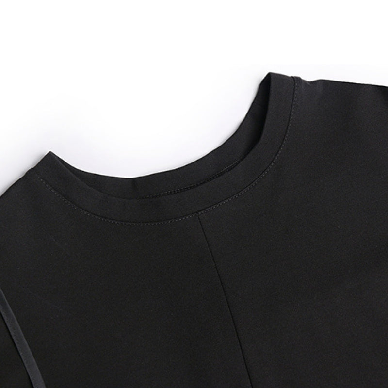Japanese Casual Two-piece Irregular Short-sleeved Pleated Skirt