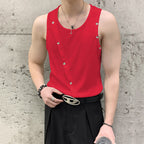 Irregular Metal Breasted Vest