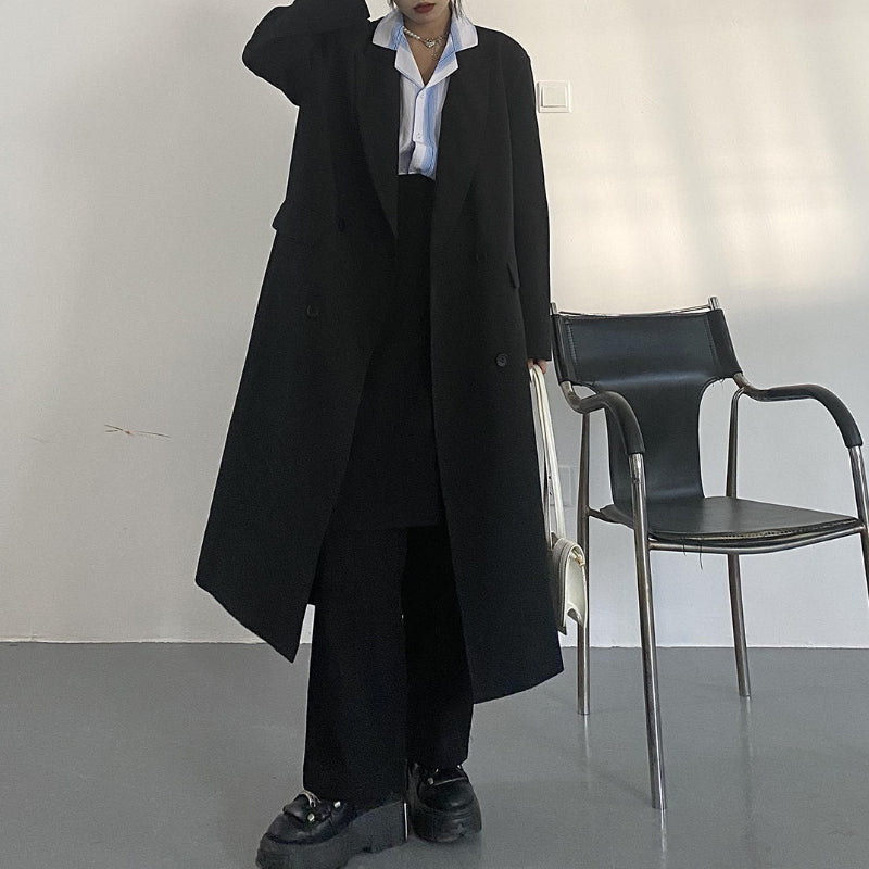 Vintage Mid-length Knee-length Suit Jacket