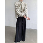 Vintage Ribbon Scarf French Collar Shirt