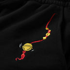 Lion Embroidered Lounge Shorts