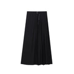 Dark A-Line Pleated Culottes Hakama Pants
