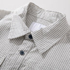 Japanese Striped Retro Patchwork Loose Casual Shirt