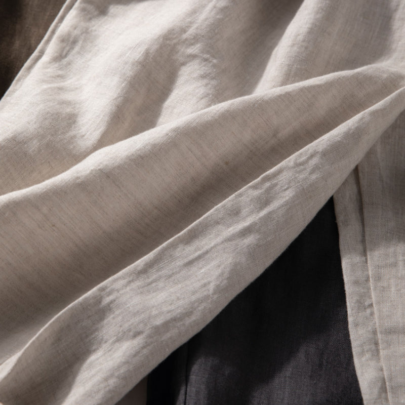 Breathable Straight-Leg Loose Linen Trousers
