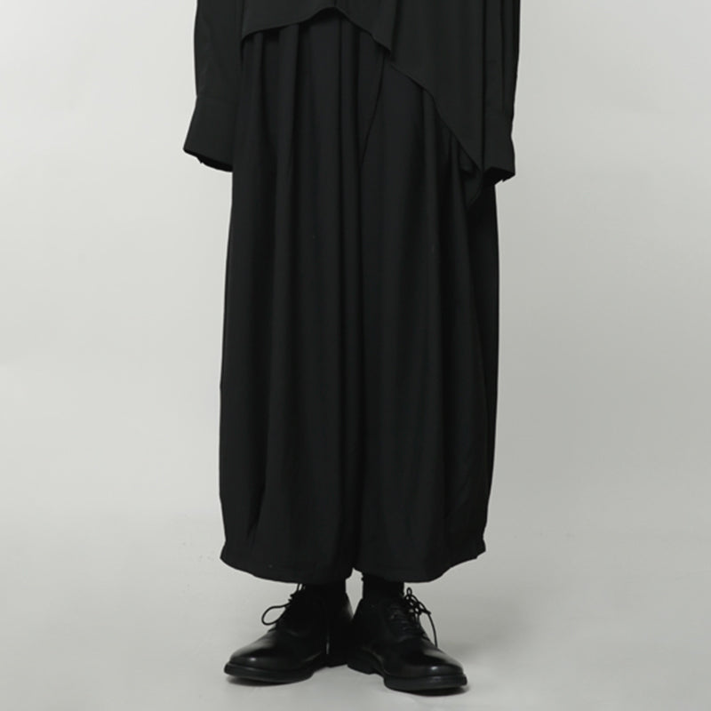 Japanese Style Wide-leg Casual Nine-point Pants