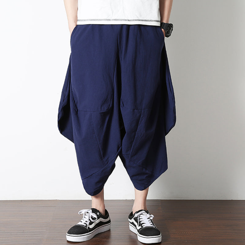 Loose Linen Low-crotch Bloomers