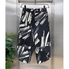 Thin Cotton And Linen Printed Harem Casual Pants