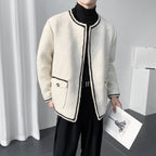 Padded Shoulder Loose Cardigan Jacket