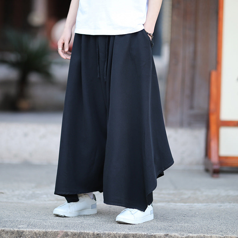 Loose Embroidered Irregular Culottes