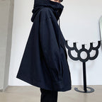 Large Lapel Hooded Retro Jacket