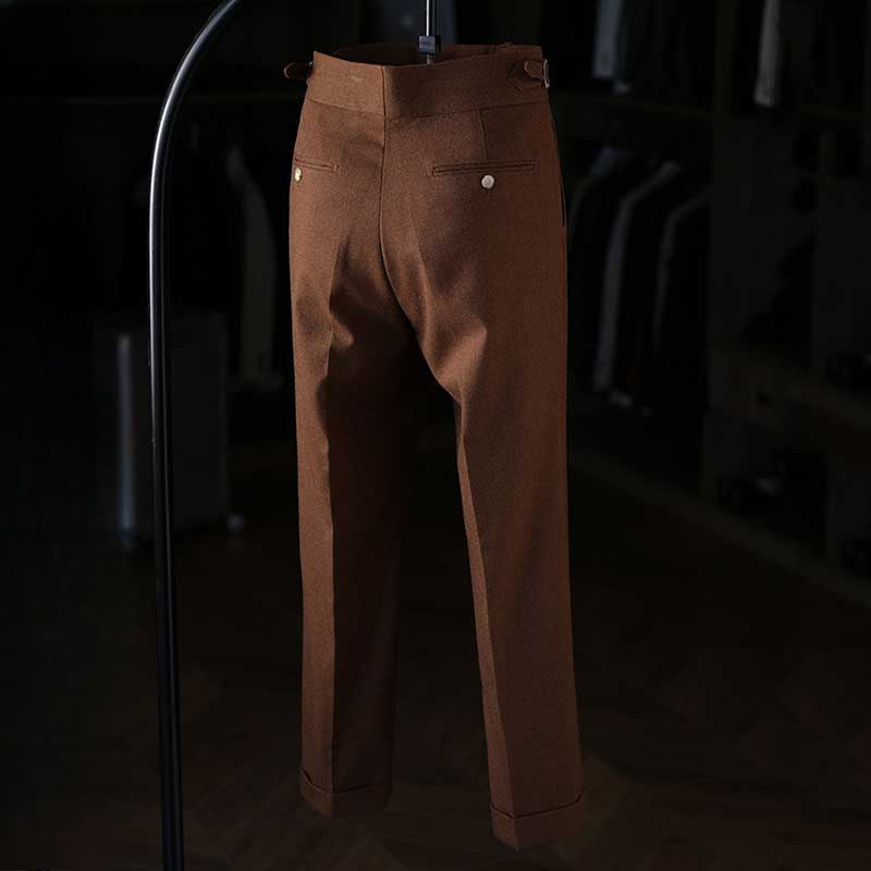 Italian Casual Paris Buckle Straight Business Trousers