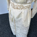 Embroidered Jacquard Fringed Trousers