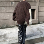 Contrast Patchwork Loose Sweater