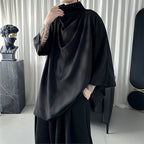 Dark Pile Collar Short Sleeve Shirt