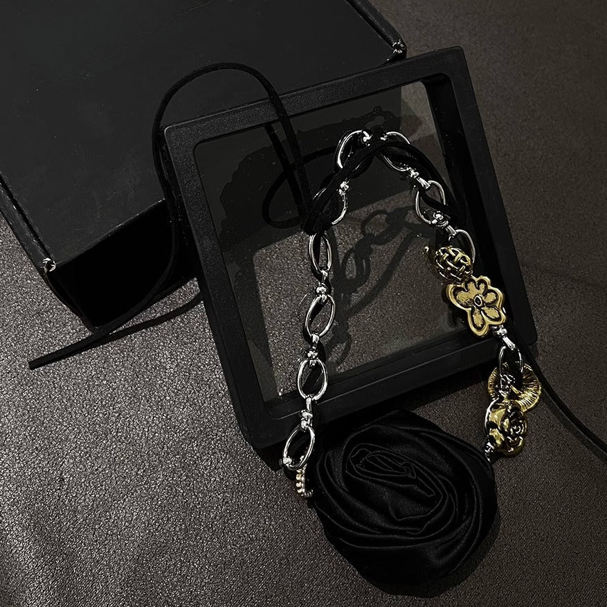 Vintage Rose Clavicle Choker Necklace