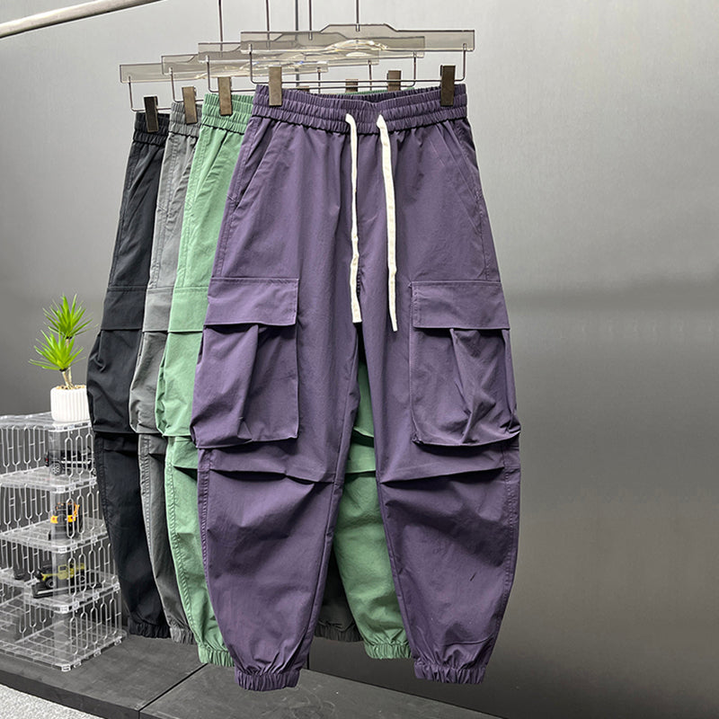 Retro Casual Workwear Ninth Pants