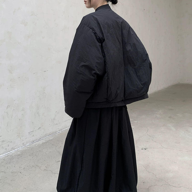V-neck Bat Sleeves Down Jacket
