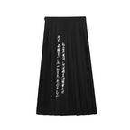 Retro Embroidered Loose Nine-minute Pleated Skirt