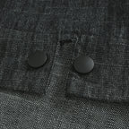 Square Neck Raw Edge Denim Vest Patchwork Jeans Two-Piece Set