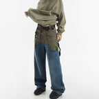 Multi-pocket Paneled Work Jeans