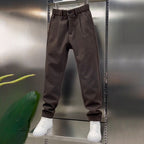 Slightly Tapered Loose Drape Elastic Waist Trousers