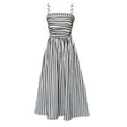 Striped Tube Top Suspender Dress
