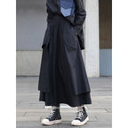 Dark layered pocket skirt