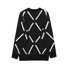 Winter Rhombus Plush Pullover