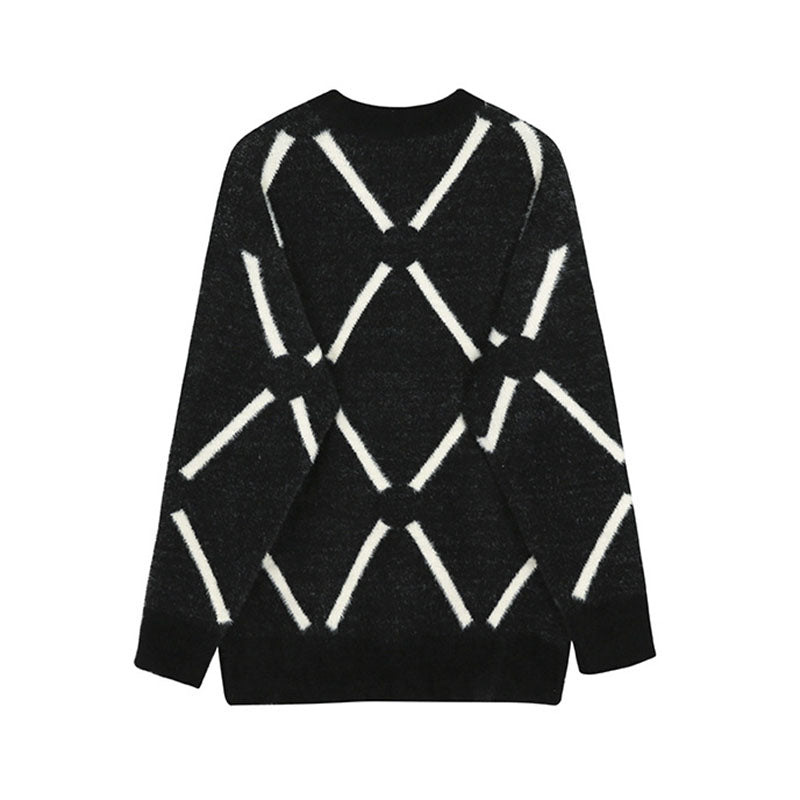 Winter Rhombus Plush Pullover